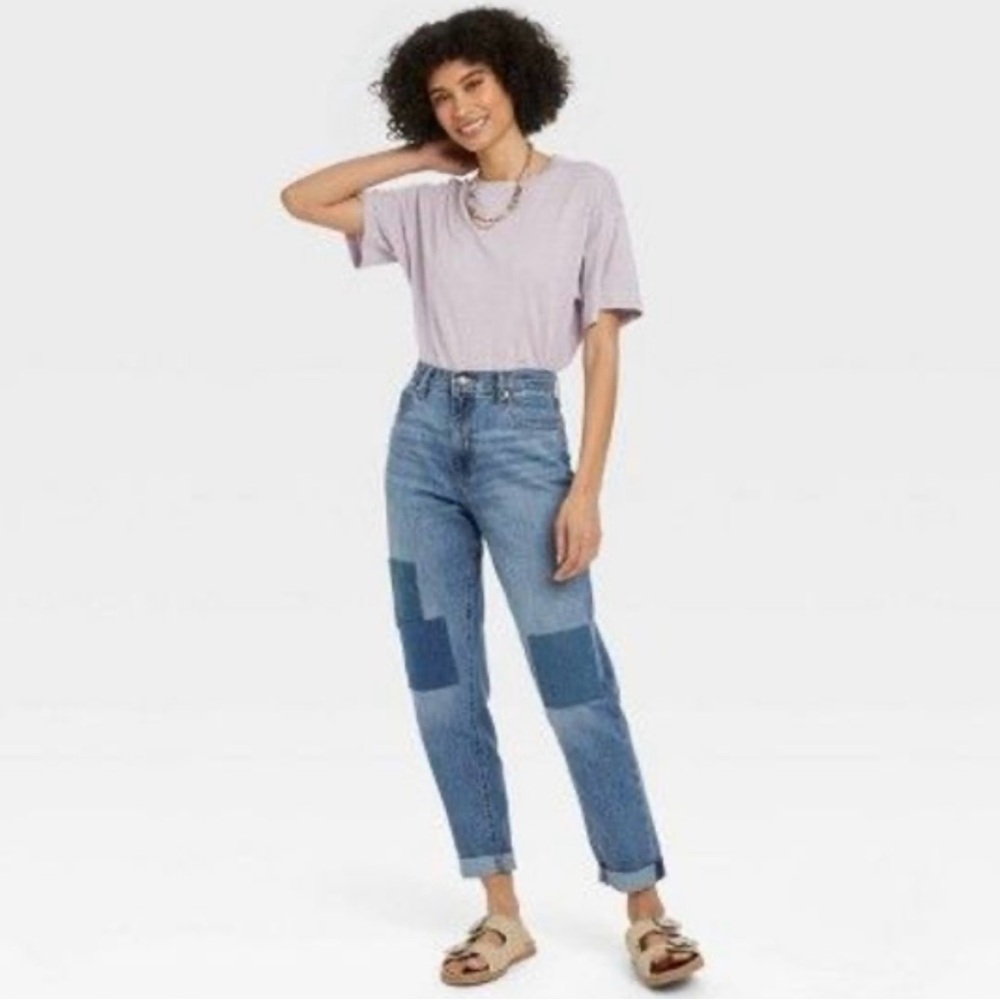 UT HIGH RISE PATCHES BOYFRIEND JEANS